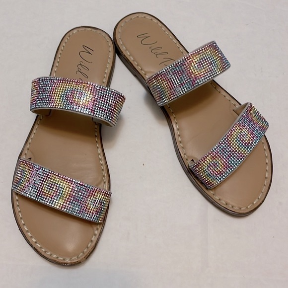 Wild Pair Colorful Beaded Sandals Size 7 - Picture 2 of 10